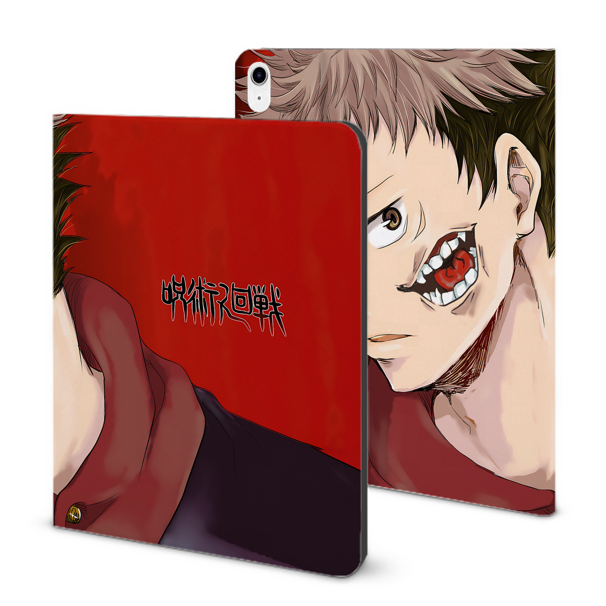 （画像用） 呪術廻戦 Jujutsu Kaisen IPad ケース ブック型 PUレザー TPU 耐衝撃 軽量 薄型 ペン収納なし 全面保護 IPad 各モデル対応